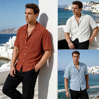 🌊👔Άνετο πουκάμισο για άνδρες-Ιδανικό για casual εμφανίσεις με μοντέρνο ύφος