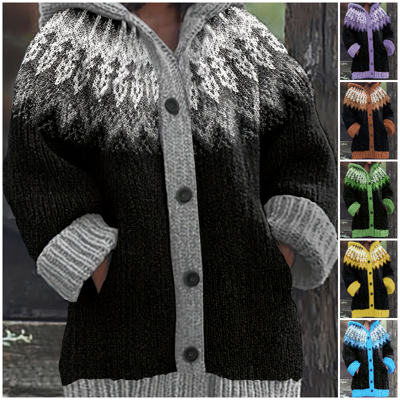 【S~5XL】✨Elegantna šarena jakna s kapuljačom i retro printom