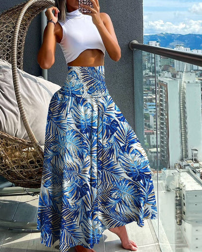💟【50% OFF】Nová jarní letní prázdninová ležérní sukně Květinová sukně