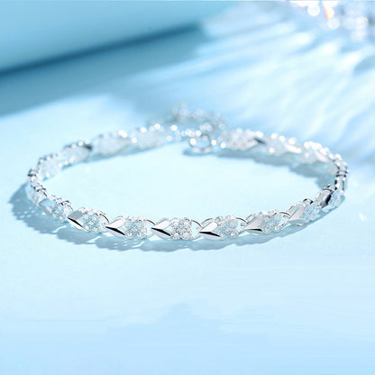 【Compre 1 y obtenga 1 gratis】Love New Fashion Pulsera de plata 925 con un trébol de cuatro hojas para mujer