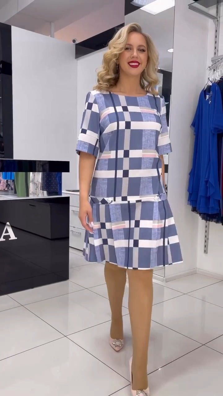 [Límite de 2 artículos por persona]👗【S-5XL】Nuevo vestido elegante a cuadros multicolor 2026