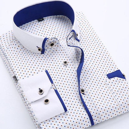 👔【S-5xl】Moška srajca za prosti čas z dolgimi rokavi