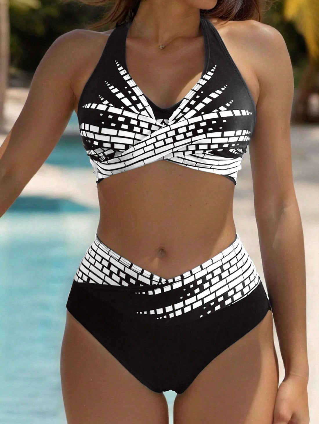 👙【Sleva 50 % 💥】【L–5XL】👉 Dvoudílné bikiny pro ženy ve větších velikostech ✅ Vysoký pas ✅ Vysoká elasticita-Z 4239862