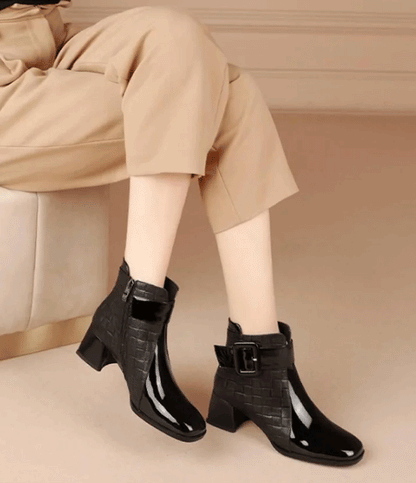 🔥【35–40】🔥Zdaj –50 %! Idealni za jesen in zimo! Elegantni ženski gležnjarji iz prave ovčje kože – moderni, topli in ročno izdelani!