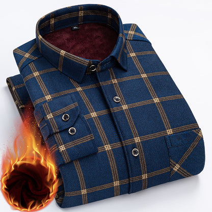 👔【L-5XL】Nova jesensko/zimska moška topla dvostranska flis majica, elegantna in vsestranska.