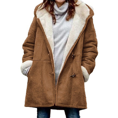 🐏🥼💖【Nueva colección de invierno 43% de descuento】2025 Abrigo de mujer elegante y cálido de ante con forro polar, S-5XL, abrigo de invierno/para el día a día