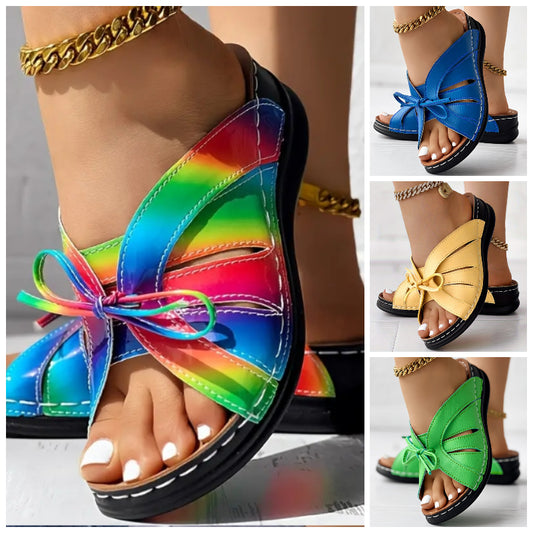🦋🦋【36-43】Modni ženski copati s pentljo in odprtim prstom 3979148