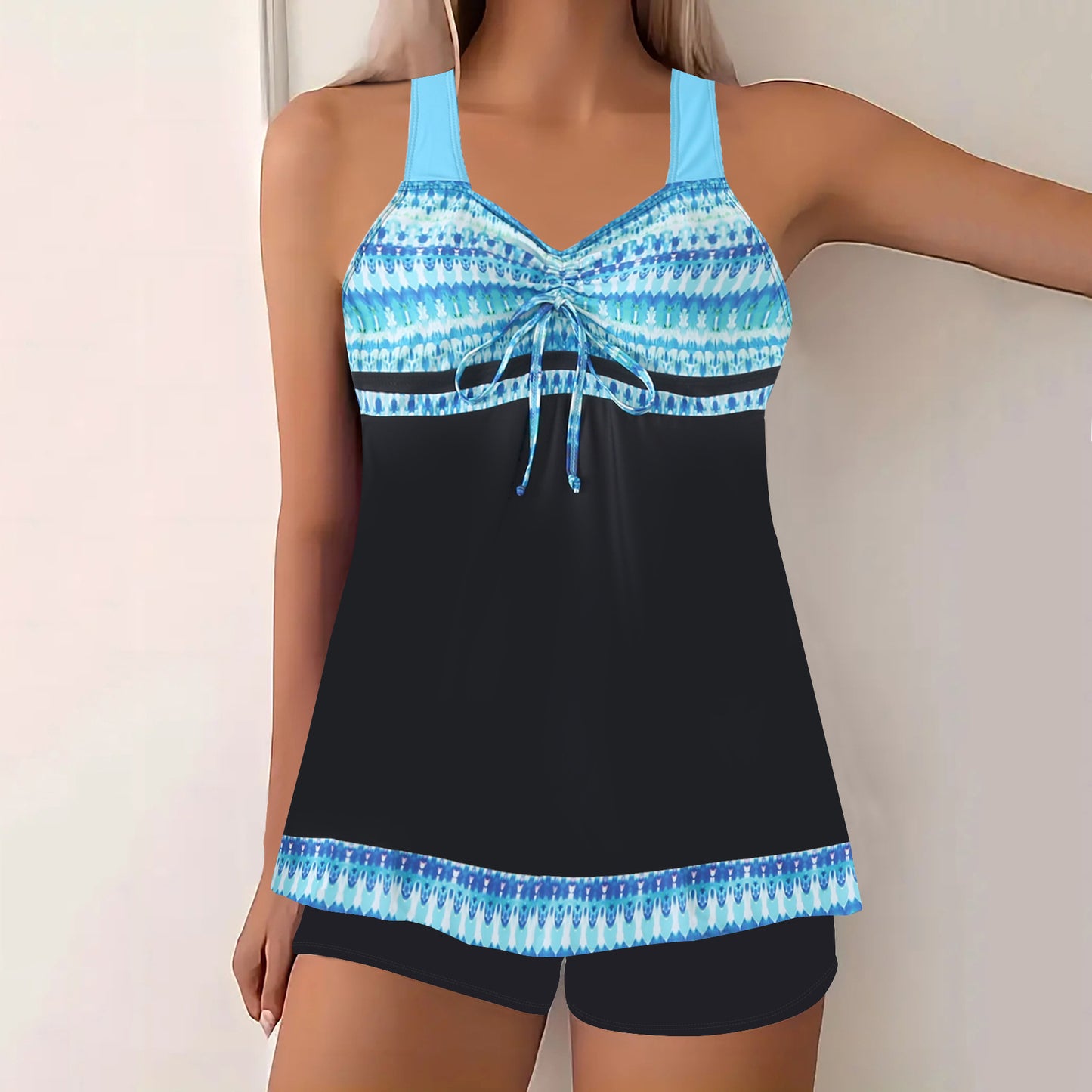 🔥【Poslední den - sleva 50 %!】【S-5XL】🩱 Módní dvoudílné rychleschnoucí plavky s potiskem – pohodlné a stylové, perfektní volba na léto 🌊🌴