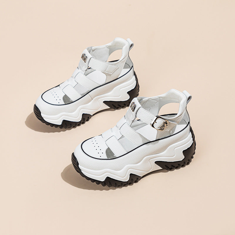 【35-40】Rimski čevlji z debelim podplatom, zračni, poletje 2025