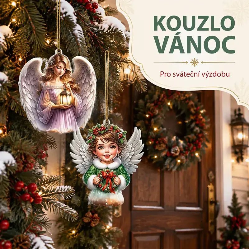 🎁【Kupite 10, dobite 10 brezplačno】【20 kosov】Čudovit obesek v obliki božičnega angelčka - okras za božično drevo ali avto, novost za leto 2026