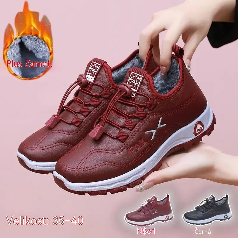 👢✨Pár bot stojí 720 Kč【35-41】Nové dámské vycházkové boty na podzim a zimu, vyrobené z pravé kůže a ručně vyrobené s bavlněnou fleecovou podšívkou.