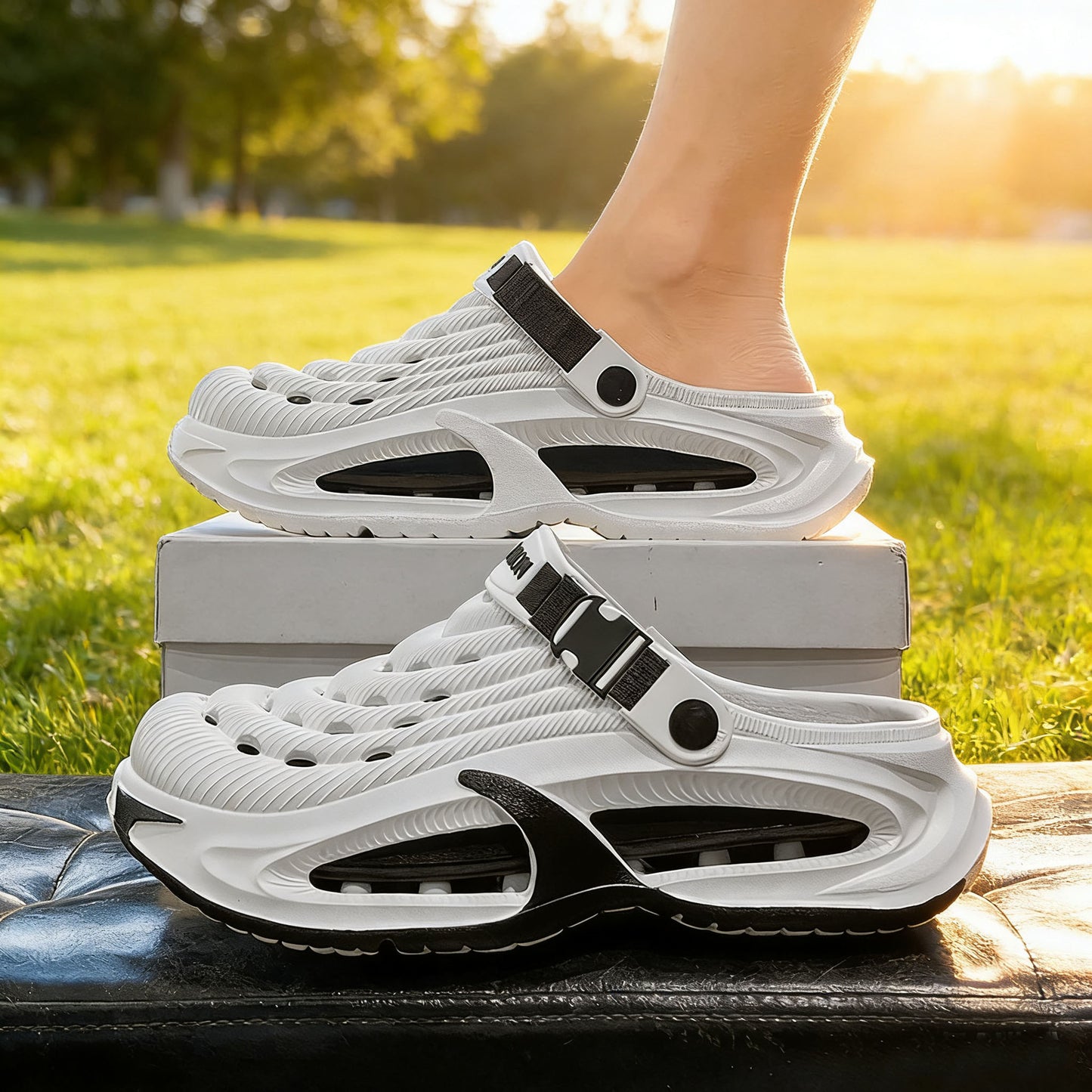 👟50% POPUST🌬️Moški večnamenski sandali 2 v 1: debel podplat iz EVA, nedrseči, izjemno lahki in zračni🏃‍♂️