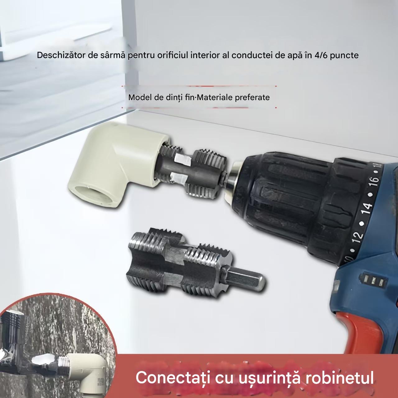 🛠️[Sveder za navoj notranjega obroča za vodno cev + komplet rezkalnih rezal za navoj zunanjega obroča za vodno cev] 4 točke 6 točk PPR plastična PVC cev za vodo