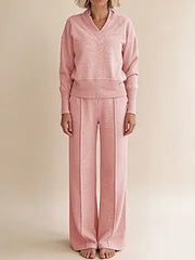 【M-5XL】Ženski komplet 2026 | Pleten dvodelni komplet z dolgimi rokavi ✨