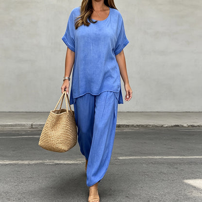 💃💃【S-5XL】 Ženski plus size casual komplet 2026 【Top + hlače】