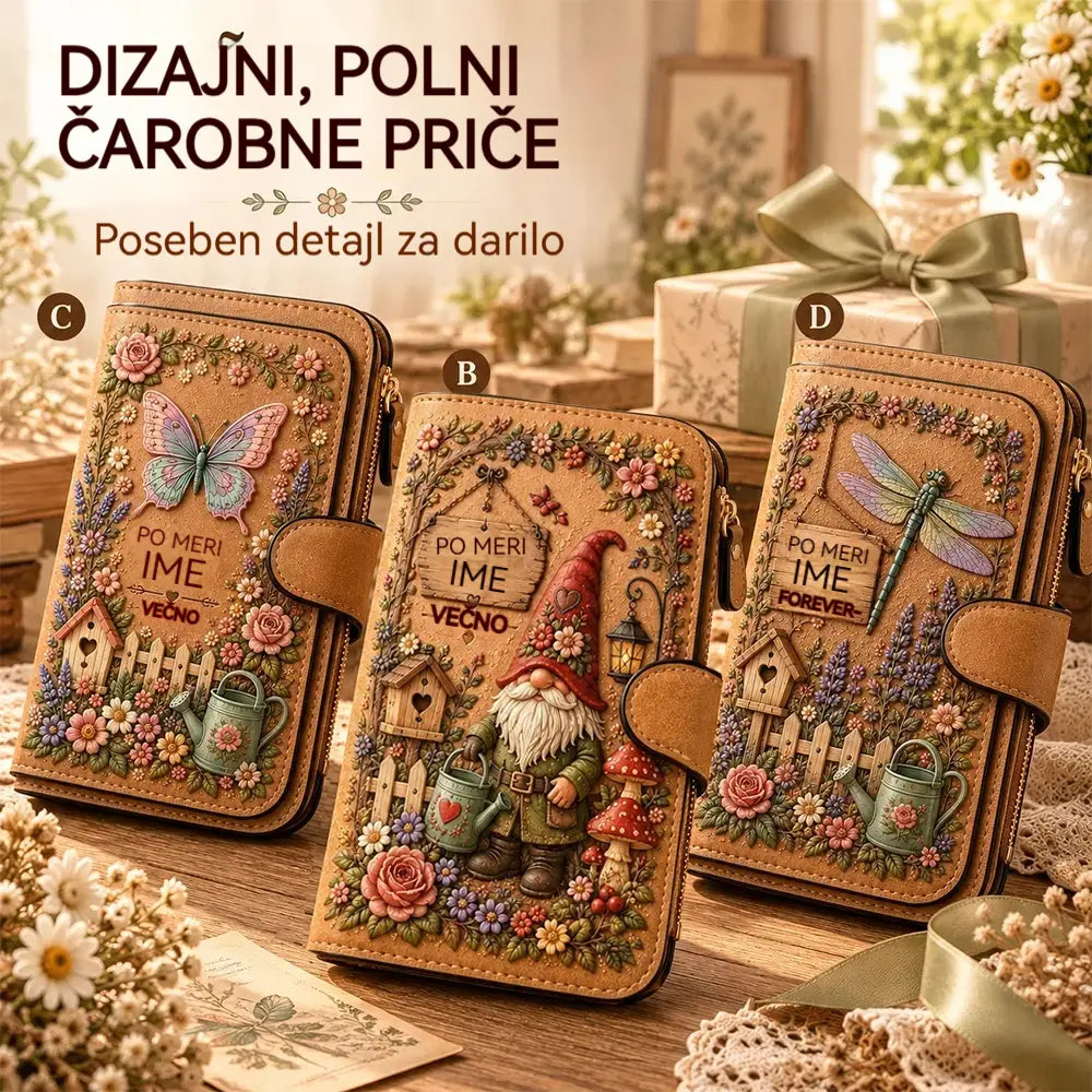 💰💰Personalizirana denarnica z reliefnim vzorcem vrta