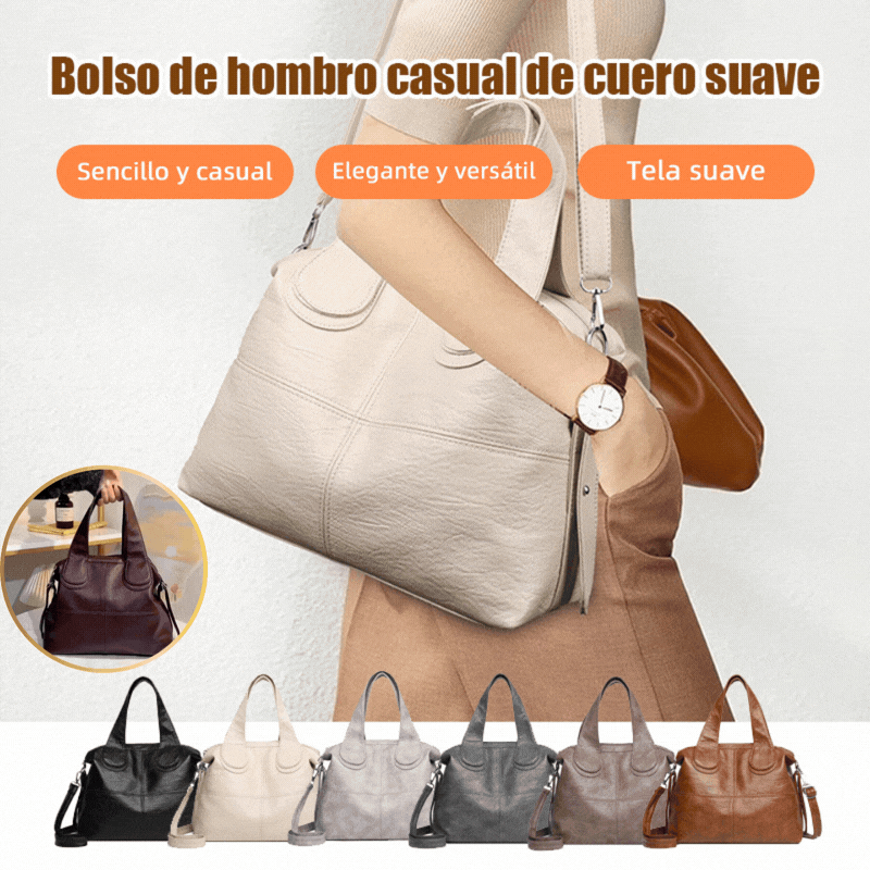 🔥🎒Bolso de mano para mujer 2026: piel suave, informal, versátil y de gran capacidad._4239439