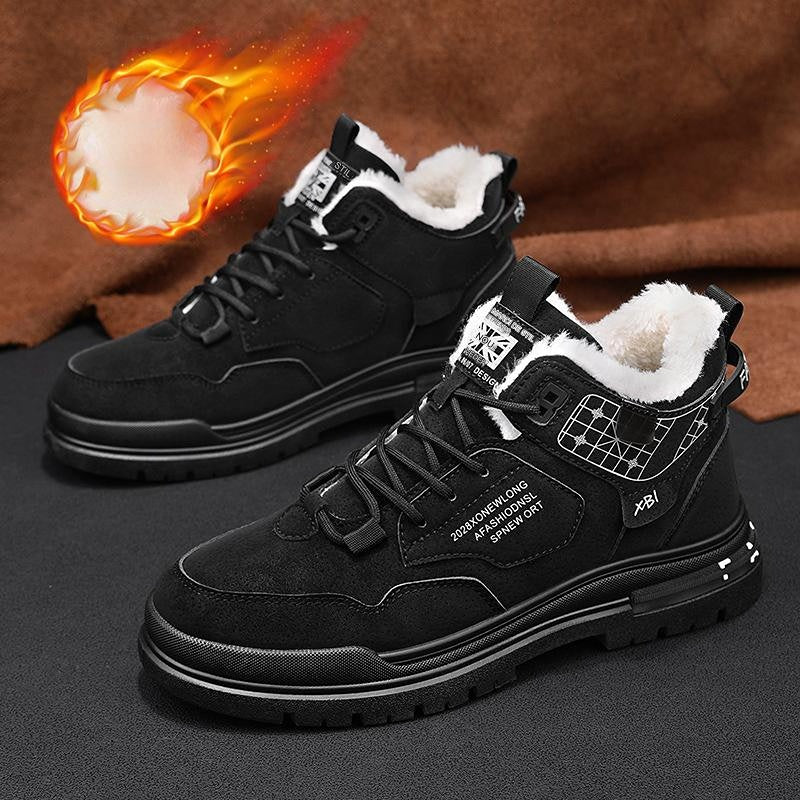 🔥【39-44】👟2025 jesen in zima novi ojačani in žametni modni čevlji za prosti čas in vsestranski modni čevlji Martin topli snežaki