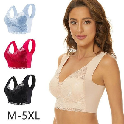 💥【3 kosi】Nabiralni čipkasti nedrček brez hrbta