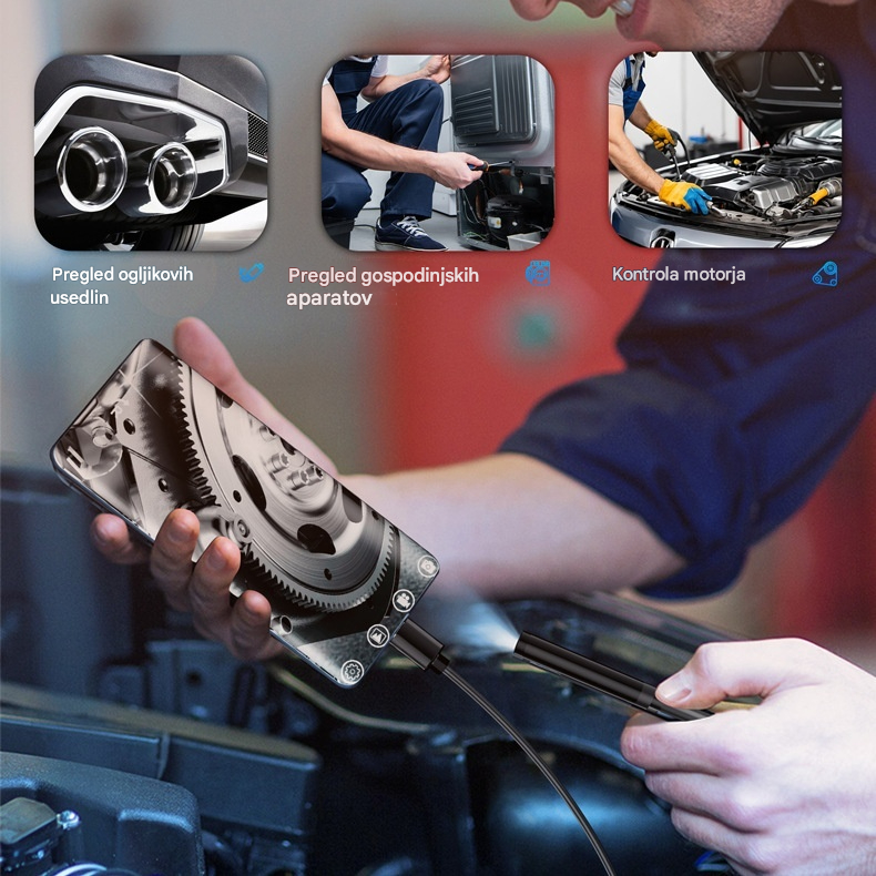 📱[5 m]Čisto nov 7-milimetrski industrijski endoskop z neposrednim priključkom kamere tipa C, združljiv s telefoni Android (vodoodporen endoskop)