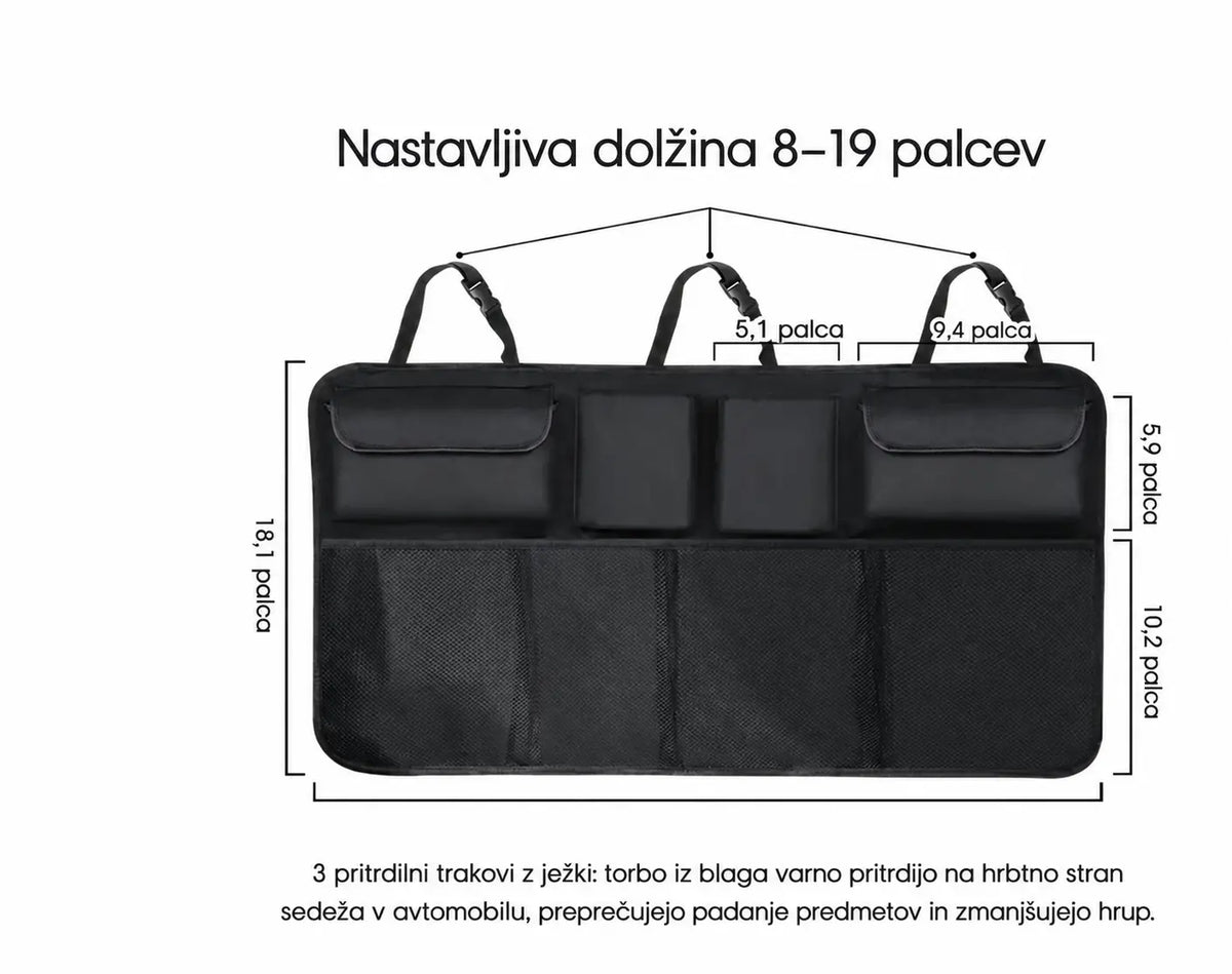 ⏳Časovno omejena ponudba⏰ Viseča torba za prtljažnik – velika prostornina, prihranek prostora, izdelana iz trpežne tkanine Oxford🚗