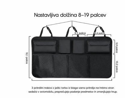 ⏳Časovno omejena ponudba⏰ Viseča torba za prtljažnik – velika prostornina, prihranek prostora, izdelana iz trpežne tkanine Oxford🚗