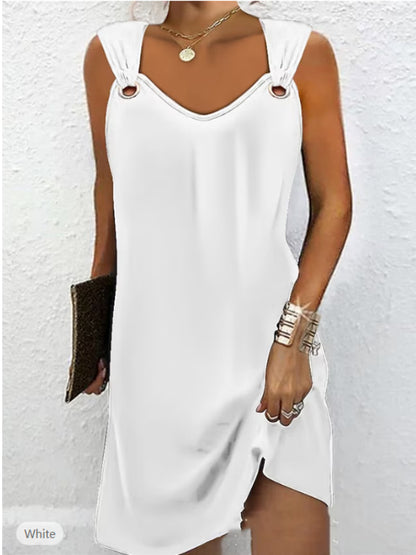 💟👗【S-2XL】Nova ženska modna ohlapna obleka z okroglim izrezom in netopirskimi rokavi 4251960