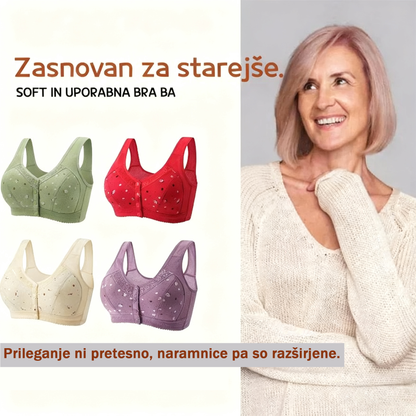 【💥 Kupite dve in dobite dve brezplačno】👙[45–100 kg] Nov in izboljšan udoben čipkast nedrček večje velikosti