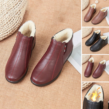 🔥【35-41】Zimski bombažni čevlji iz mehkega usnja in mehke volne