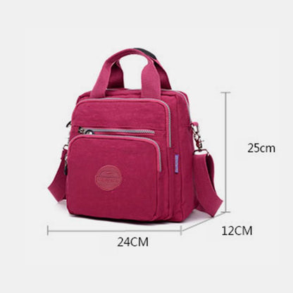【Modna in vsestranska】🎒Torba z dvojno zadrgo, ročna torbica in torba za čez ramo