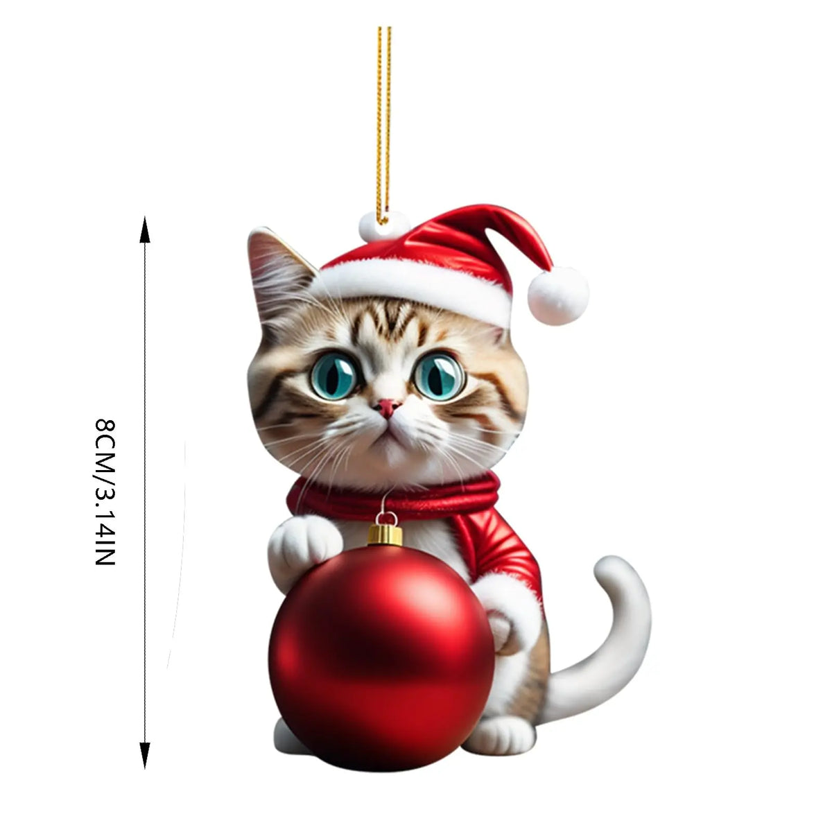 🐱🎄 10 kosov 😻 Božični okraski z motivi mačk – viseči okraski v obliki mačk