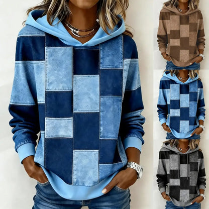 【S-5XL】Sudadera con capucha y manga larga de otoño/invierno para mujer
