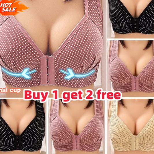💖🎁【Vásárolj 2-t, kapsz 1-et ingyen】【Különleges promóció】✨Kényelmes vezeték nélküli melltartó – Plus Size 40–130 kg 👙💫