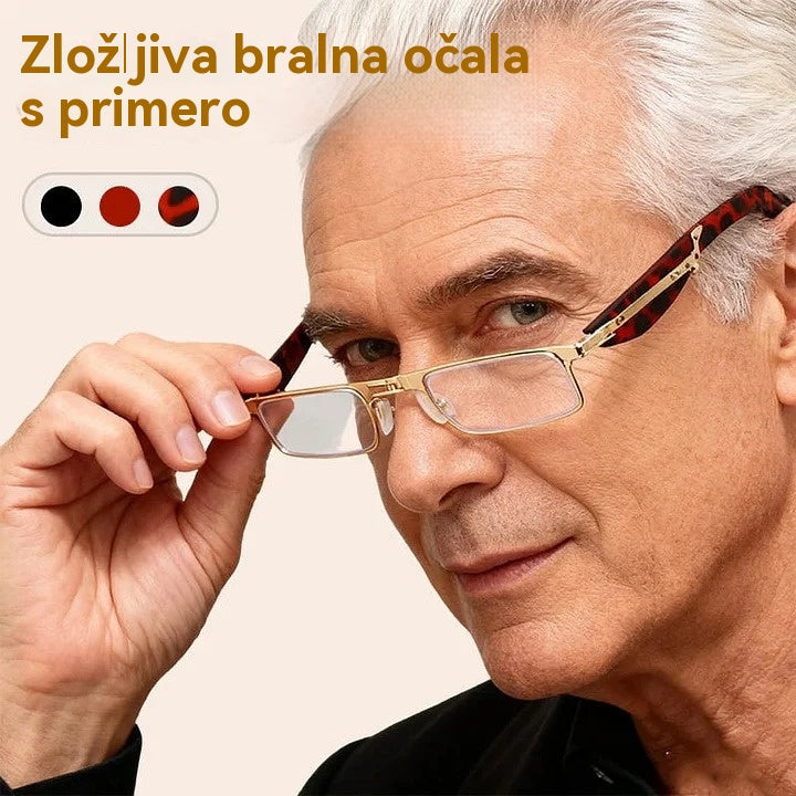 🔥【Kupite 1, dobite 1 gratis】Zložljiva bralna očala z zaščito pred modro svetlobo in etuijem