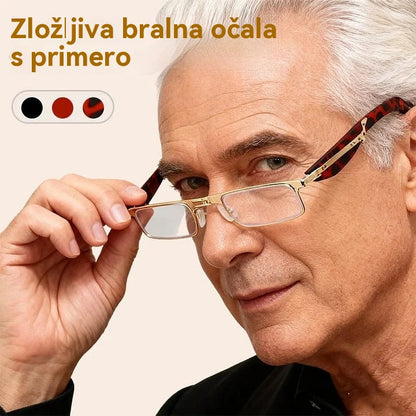 🔥【Kupite 1, dobite 1 gratis】Zložljiva bralna očala z zaščito pred modro svetlobo in etuijem