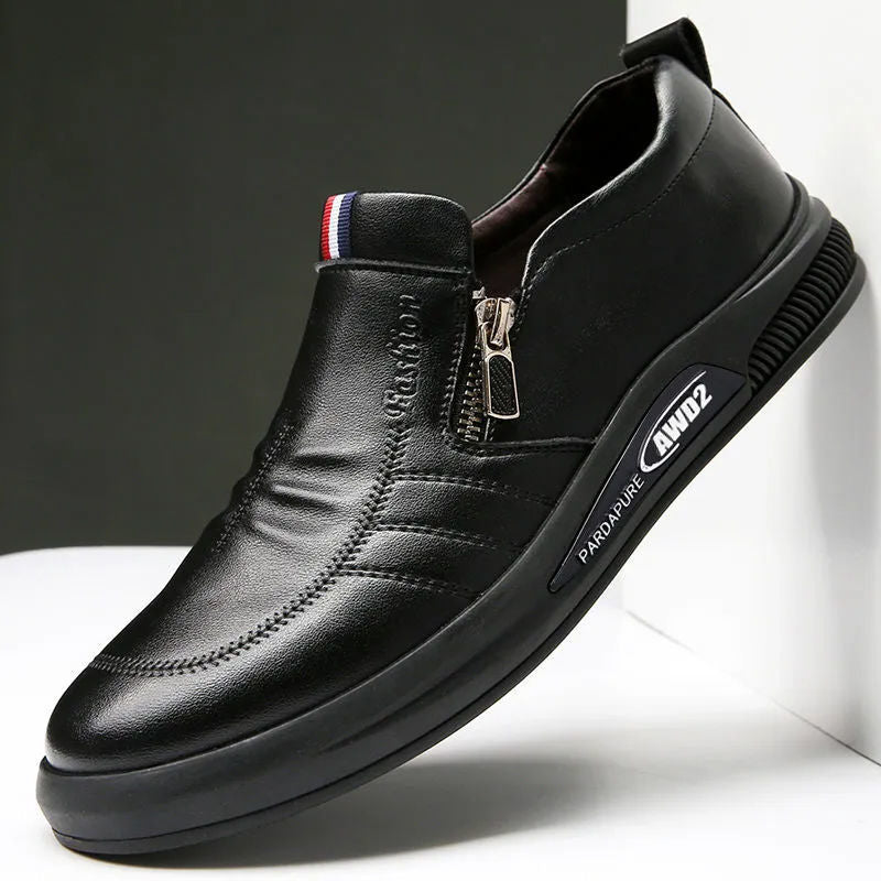 【39-44】 2026 nuevos zapatos casuales de negocios con suela blanda para hombres