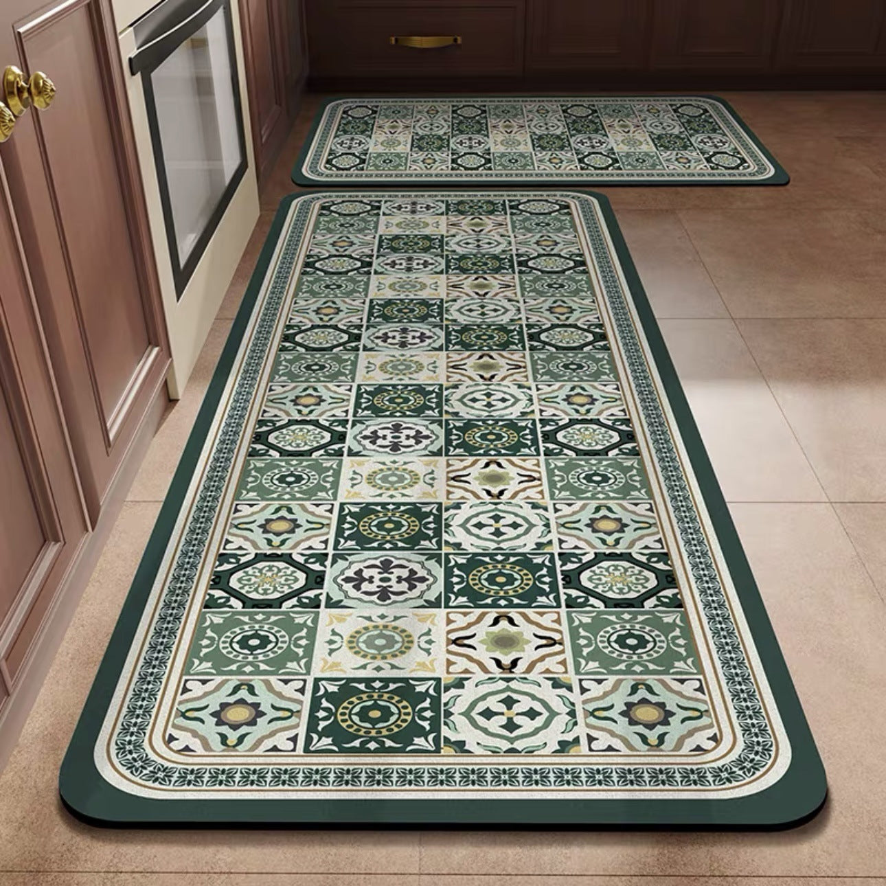 💥💥【se venden como pan caliente】【40*60+40*120cm】Alfombras de cocina y baño antideslizantes y muy absorbentes 4214548