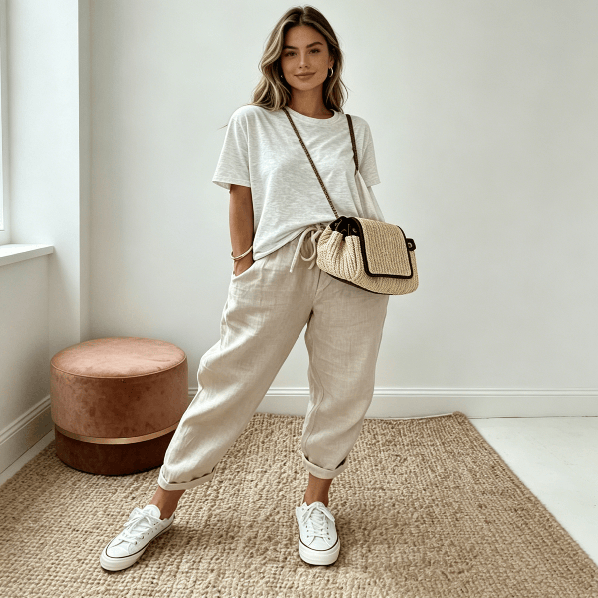 ✨💕 Pantalones casuales de algodón y lino para mujer: ¡oferta por tiempo limitado!