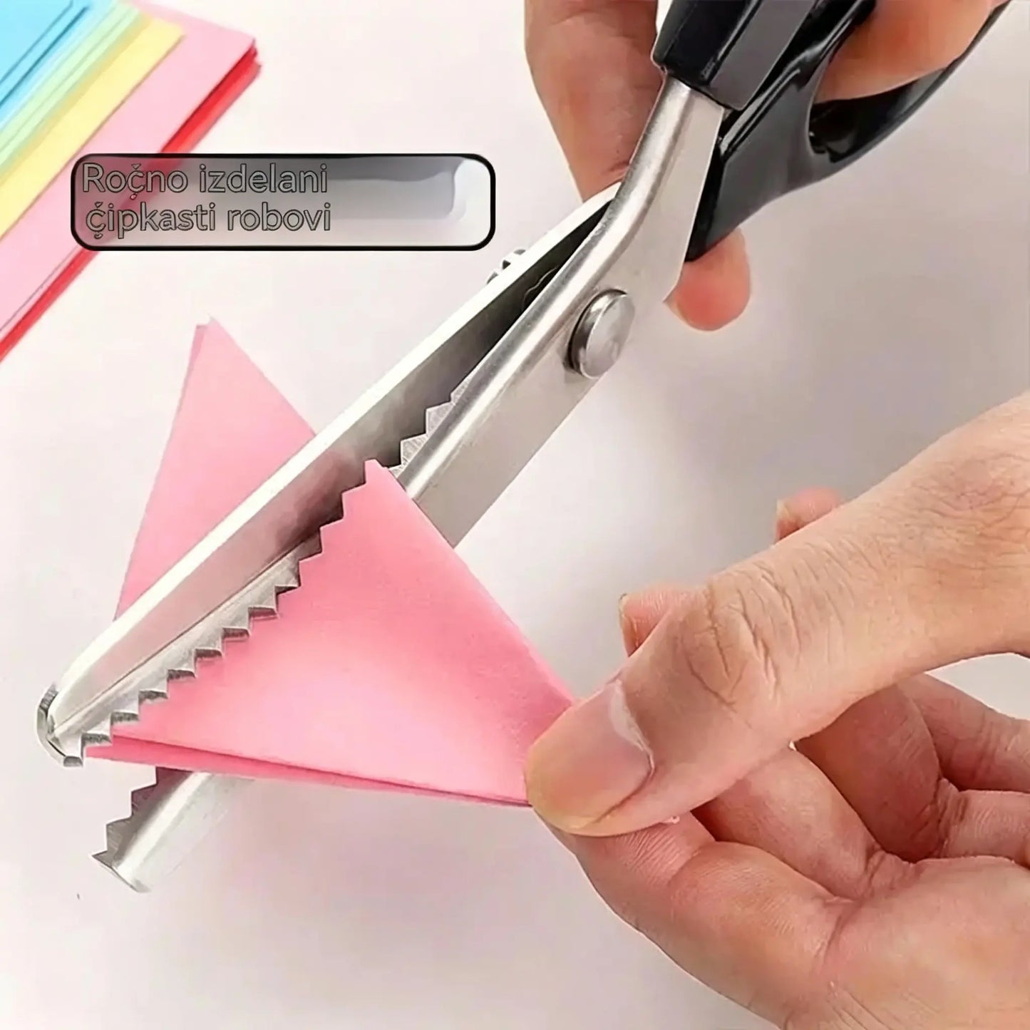 2 kosa za 23 €🔥Kupite enega, enega dobite brezplačno✂️ Profesionalne cikcak škarje - Škarje za blago z ostrimi nazobčanimi rezili