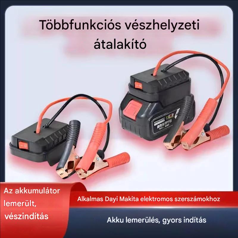 🚗🧰Többfunkciós autóakkumulátor indítási átalakító【(kettős USB interfész)】