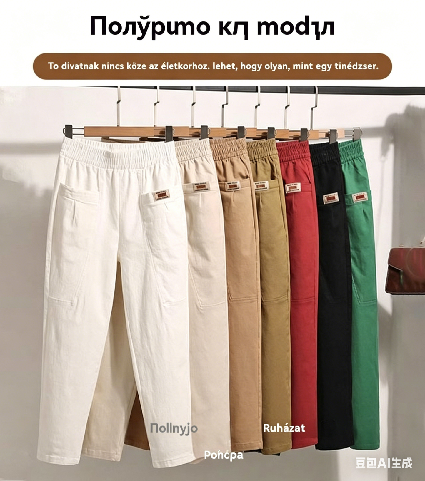 【Έκπτωση 50%】🔥【M-6XL】Γυναικείο παντελόνι από βαμβάκι με ελαστική μέση