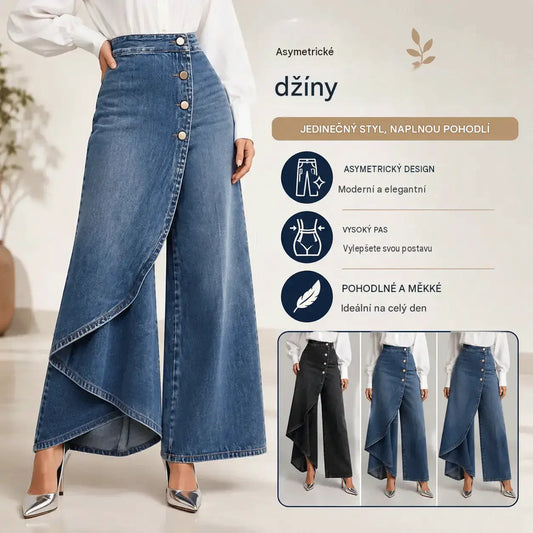❤️‍🔥✨【S–3XL】Dámské džíny s vysokým pasem a volným střihem, ležérní a elegantní design