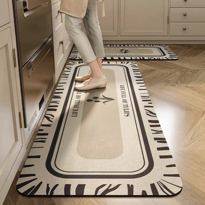 💥💥【se venden como pan caliente】【40*60+40*120cm】Alfombras de cocina y baño antideslizantes y muy absorbentes 4214548