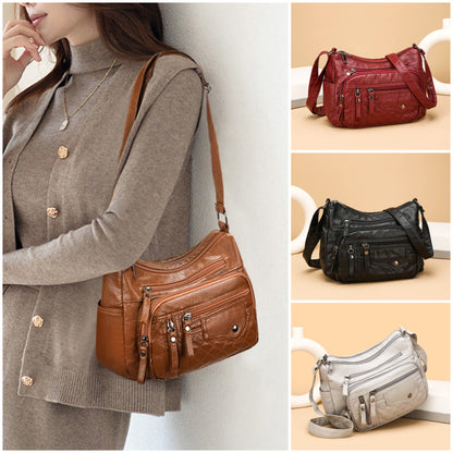 💥👜2025 Nová veľkokapacitná mäkká kožená taška cez rameno/prekrížené telo