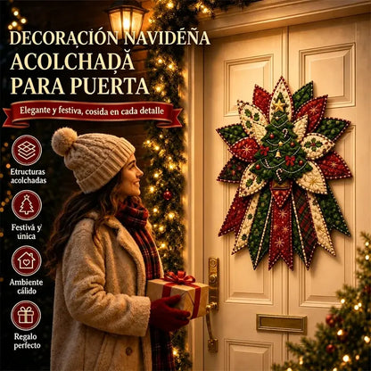 🎇🎄Kit de costura para colgar en la puerta con diseño navideño acolchado (7 diseños)