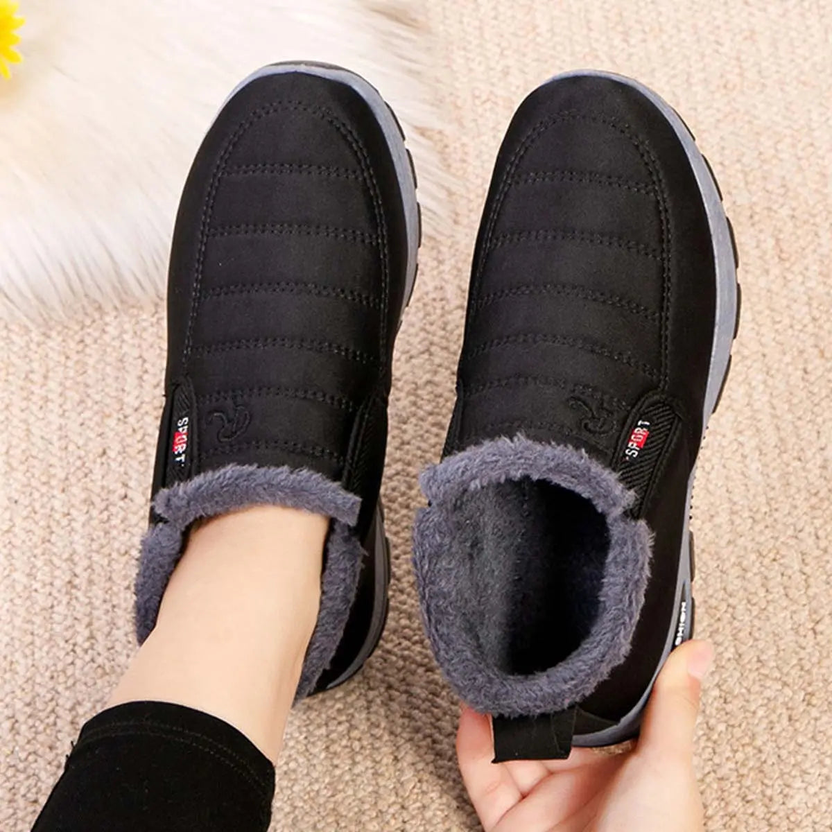 🔥【35–48】Botas de invierno unisex con forro de piel: cálidas, cómodas y antideslizantes, ideales para los días fríos.