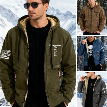 【S-3XL】 Moda za moške, jesen in zima, lahka žametna ojačana jakna