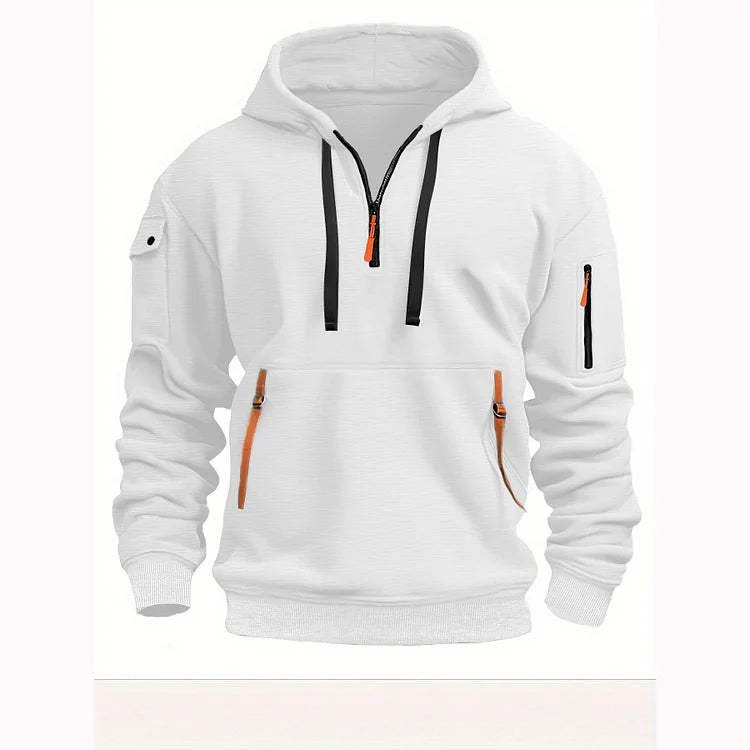 👕Novo za jesen/zimo 【S-5XL】 Moška srajca/pulover s kapuco in zadrgo ter številnimi žepi – Brezplačna dostava