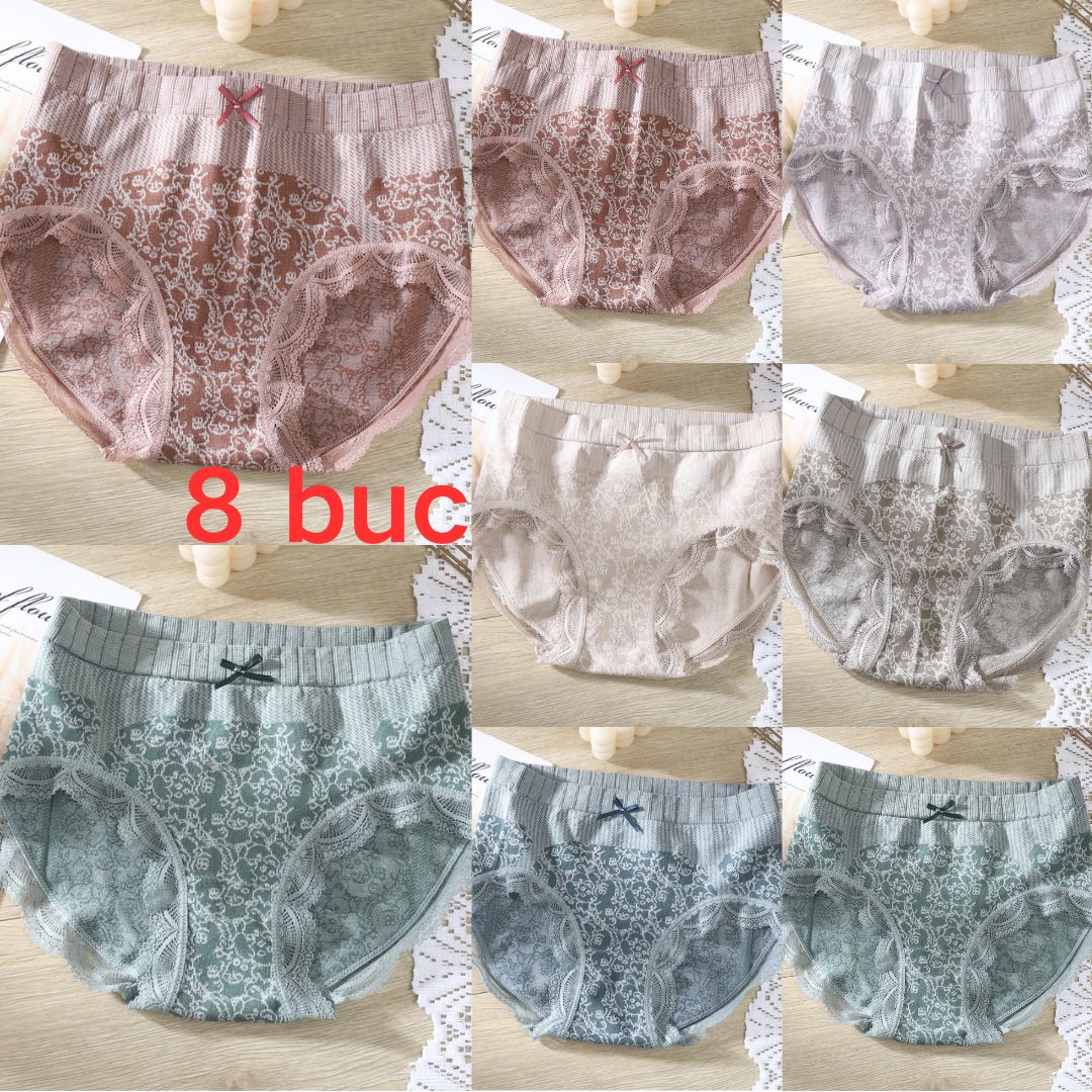 🎁✨【Compra 4, llévate 4 gratis】Ropa interior de cintura alta antibacteriana y absorbente de humedad para mujer