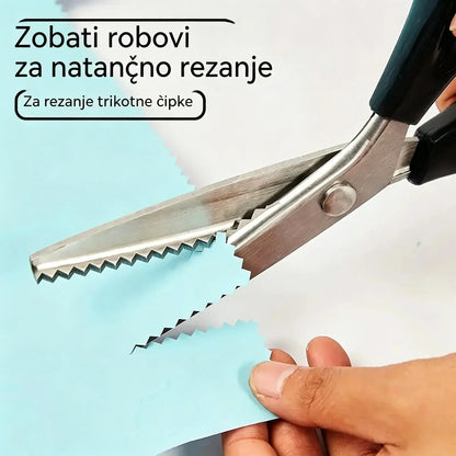 2 kosa za 23 €🔥Kupite enega, enega dobite brezplačno✂️ Profesionalne cikcak škarje - Škarje za blago z ostrimi nazobčanimi rezili